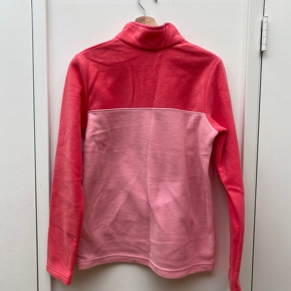 COLUMBIA Girls Pink Fleece Pull Over Sweater - Picture 3 of 6